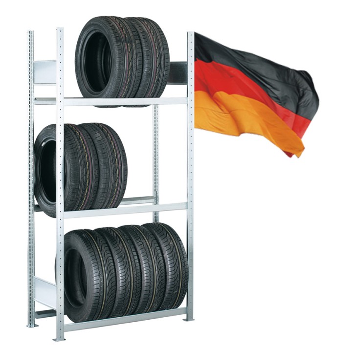Reifenregalsystem 3 Ebenen für Reifencontainer